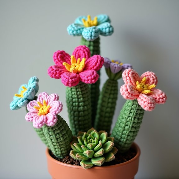 adorable blooming cactus flower
