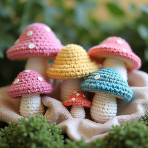 adorable crochet mushroom toys