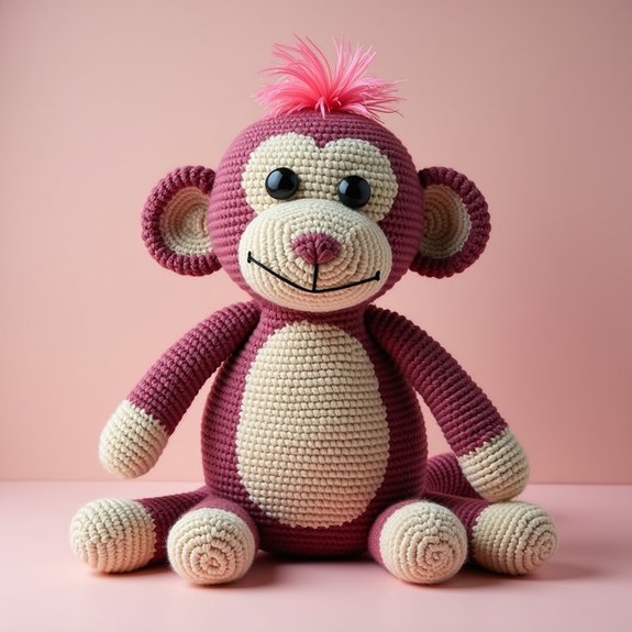 adorable handmade monkey pillow