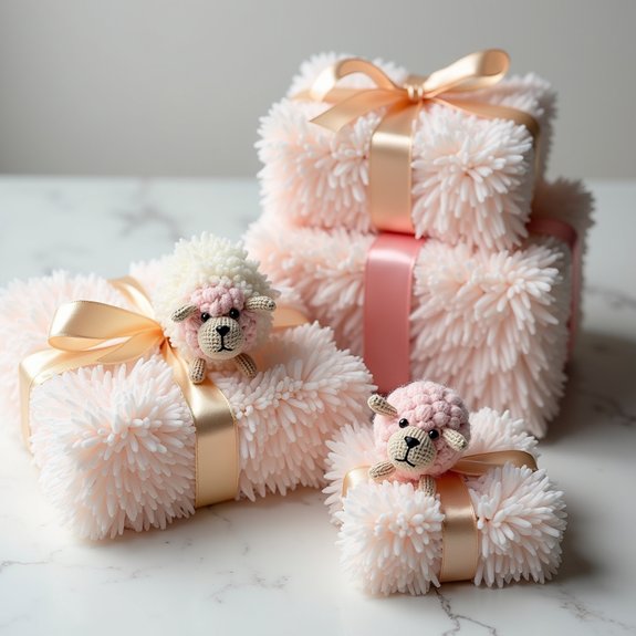 adorable sheep gift wrapping