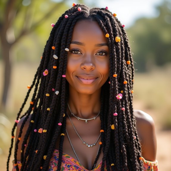 bohemian style crochet locs