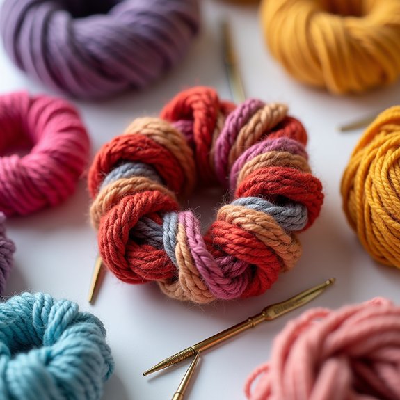 braided yarn hair accessory