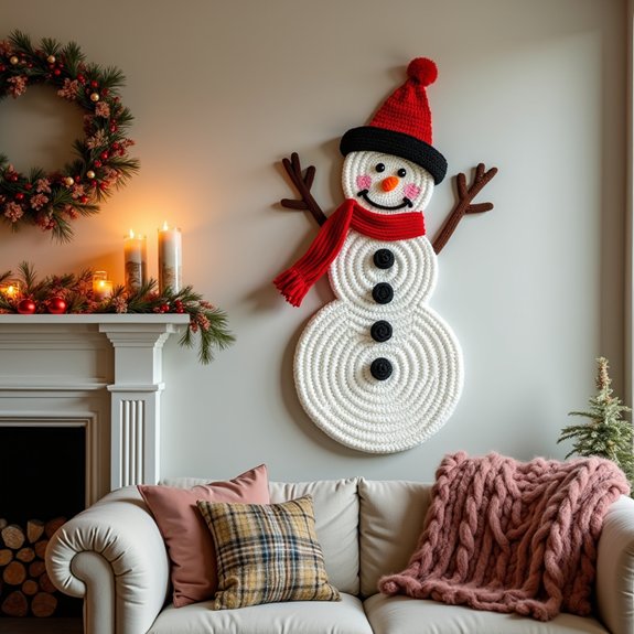 charming winter snowman decor