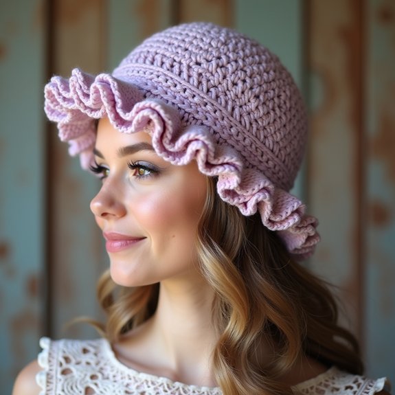 chic ruffled hat design