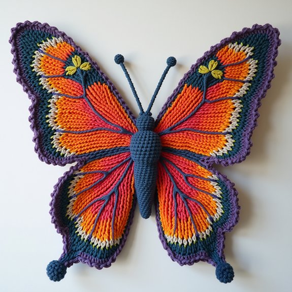 colorful butterfly wall decor
