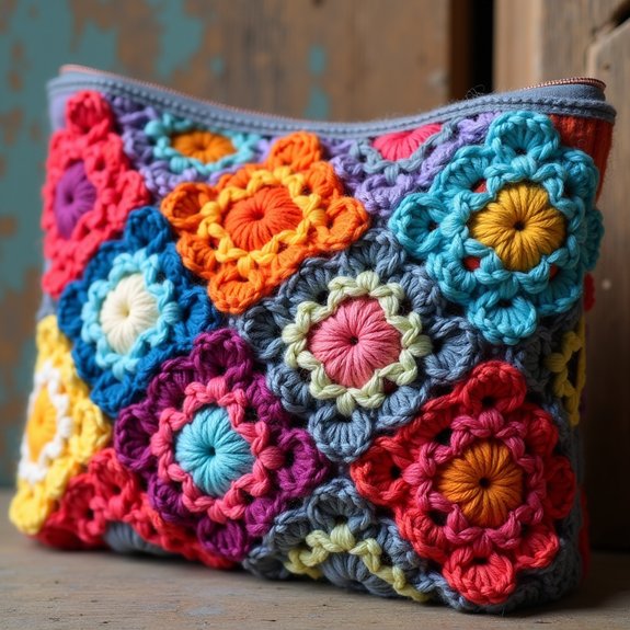 colorful fabric pouch design