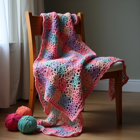 colorful geometric design scarf