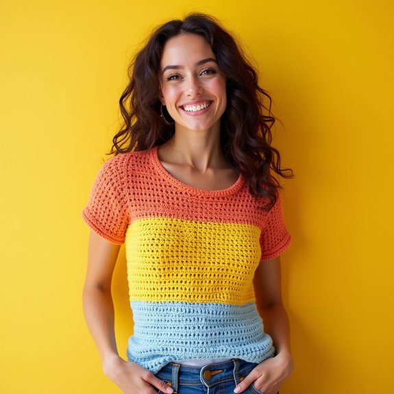 colorful geometric design shirt