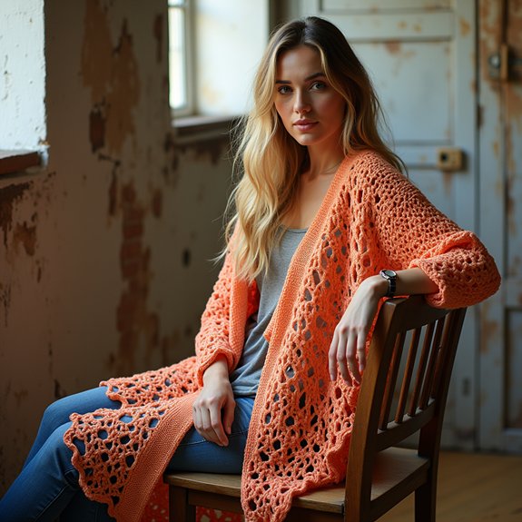 cozy crochet cardigan jumper