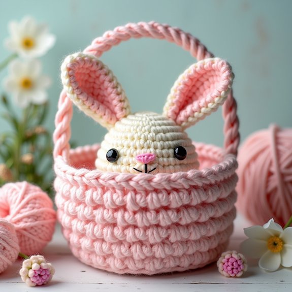 cozy handmade crochet basket