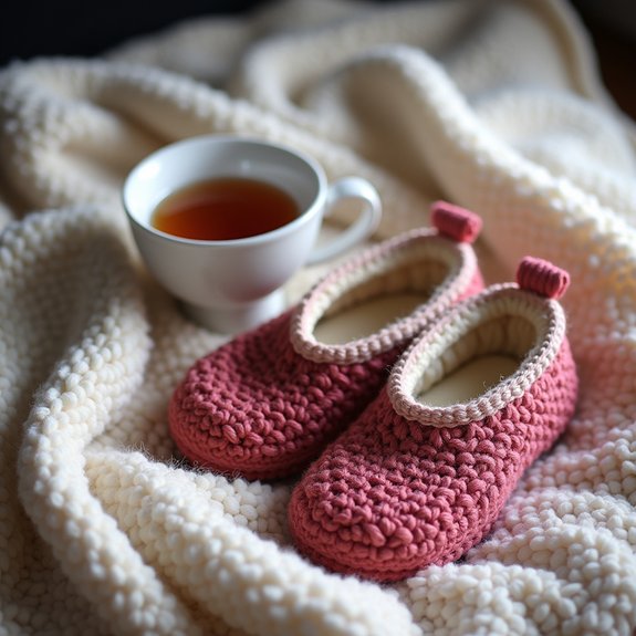 cozy handmade crochet footwear