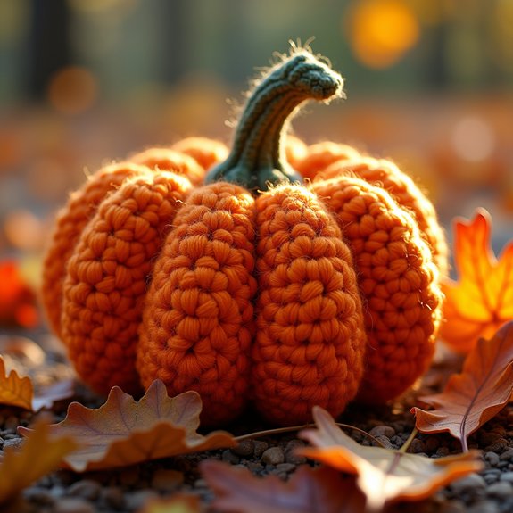 cozy knitted autumn decoration