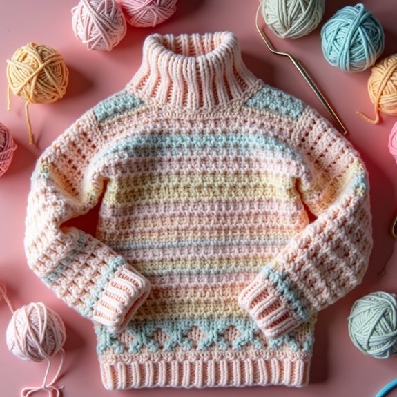 cozy knitted high neck sweater