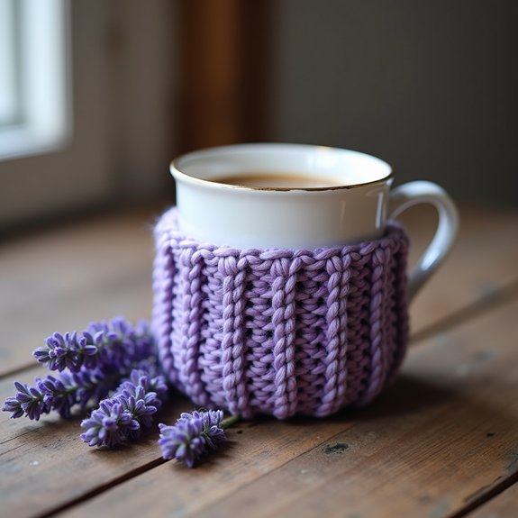 cozy lavender drink holder