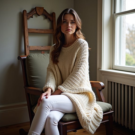 cozy oversized knit poncho