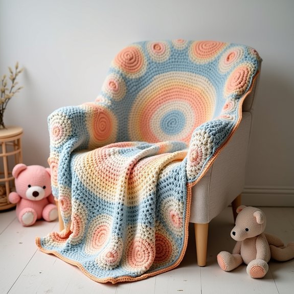 cozy round infant blanket