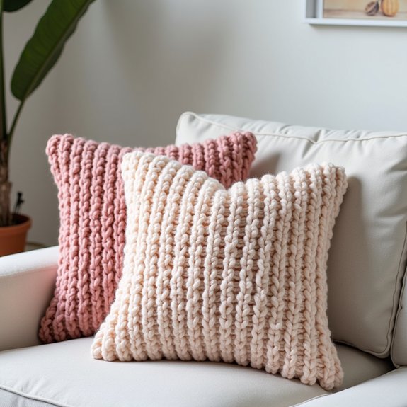 cozy textured decorative pillow