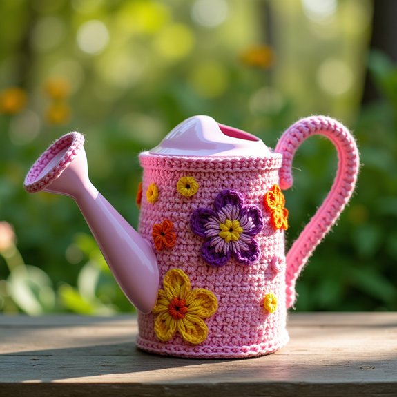crochet cozy for watering can