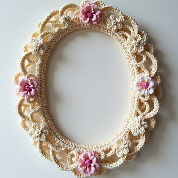 crochet jewelry display frame