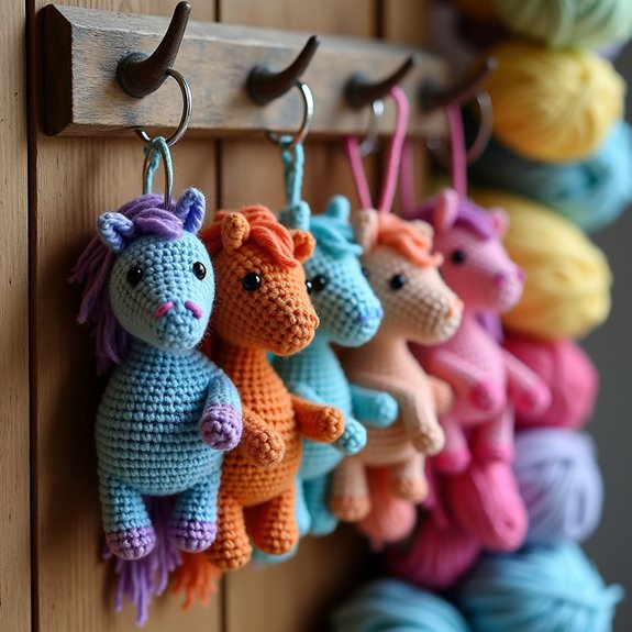 crochet key fobs design