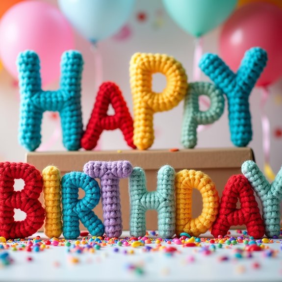 crochet letters for birthdays
