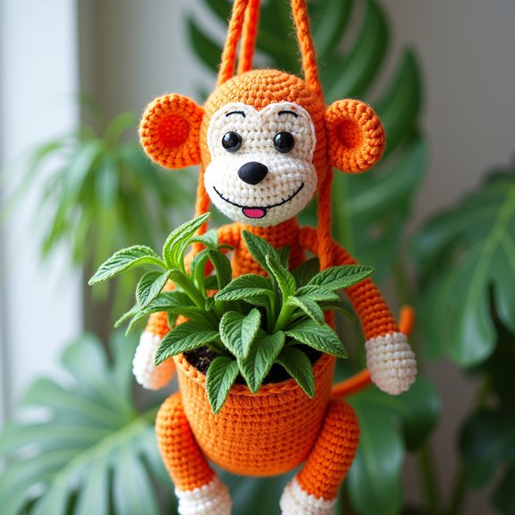 crochet plant hanger design