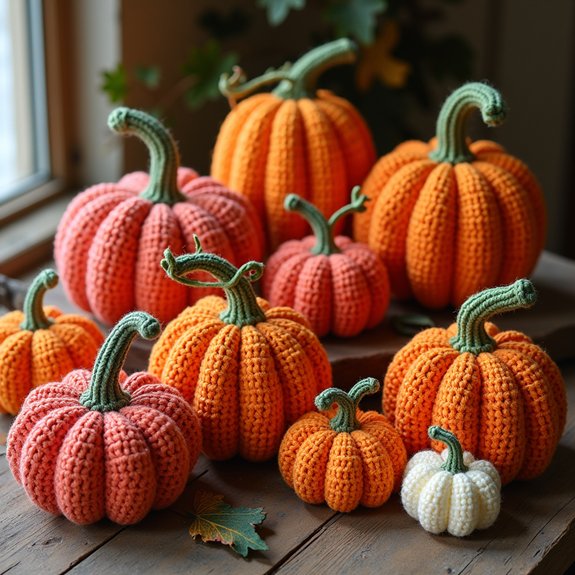 crochet pumpkin pattern set