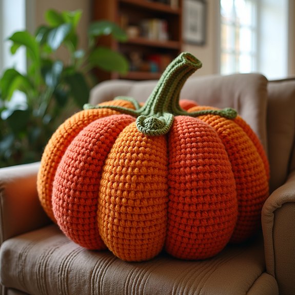 crochet pumpkin statement piece