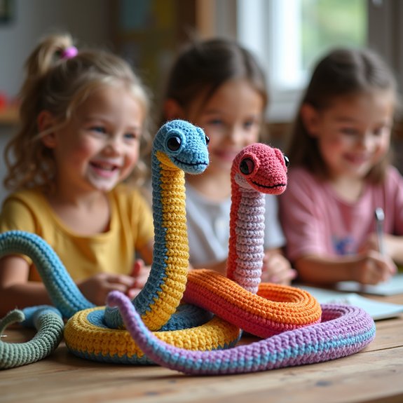 crochet snake toy educational