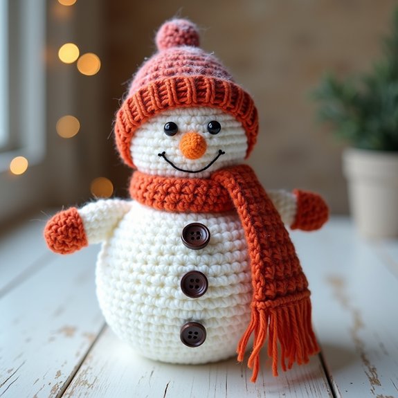 crochet snowman decoration pattern