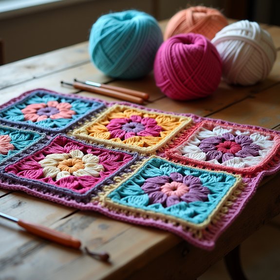 crochet squares crafting kit
