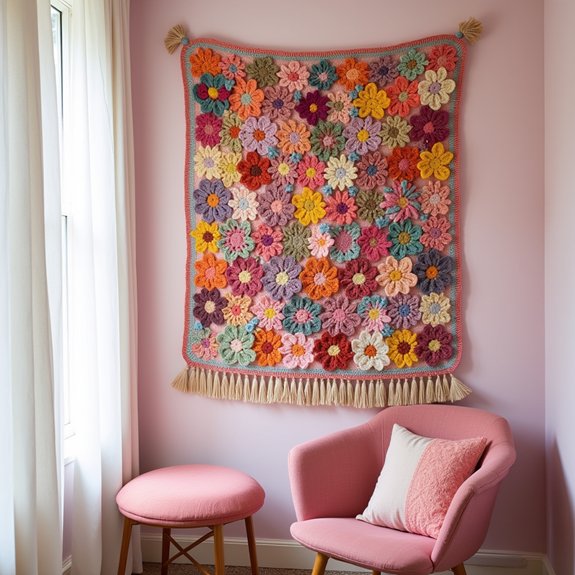 crochet wall art decor