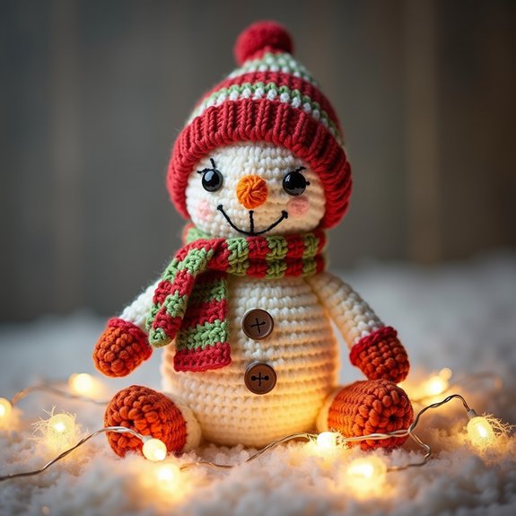 crocheted snowman toy creation