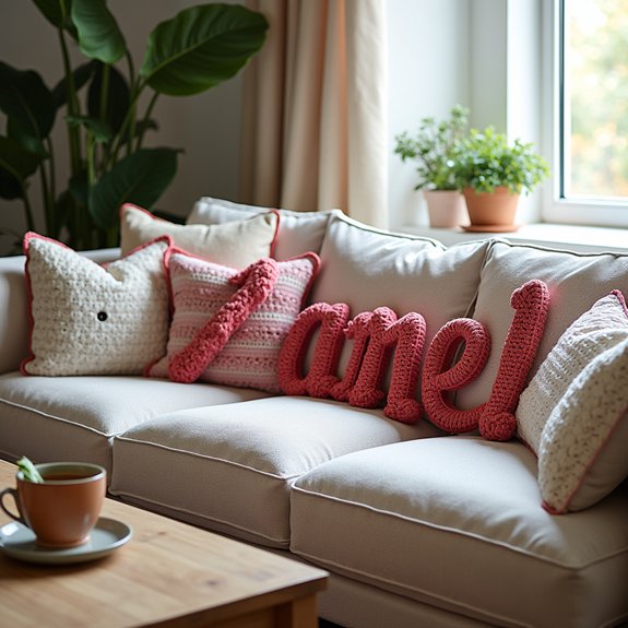 custom crochet name decor