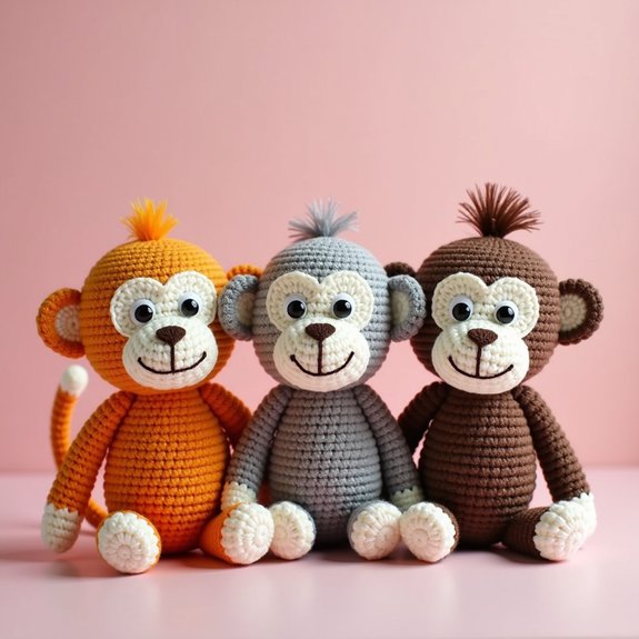 cute crochet monkey toy