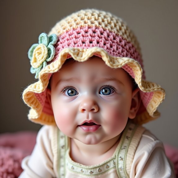cute infant ruffle headwear