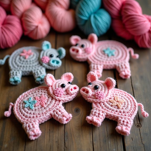 cute pig crochet designs