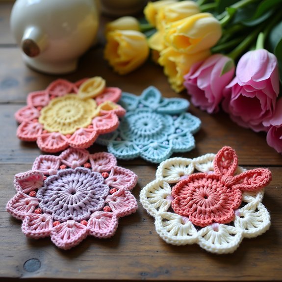 cute rabbit themed coasters