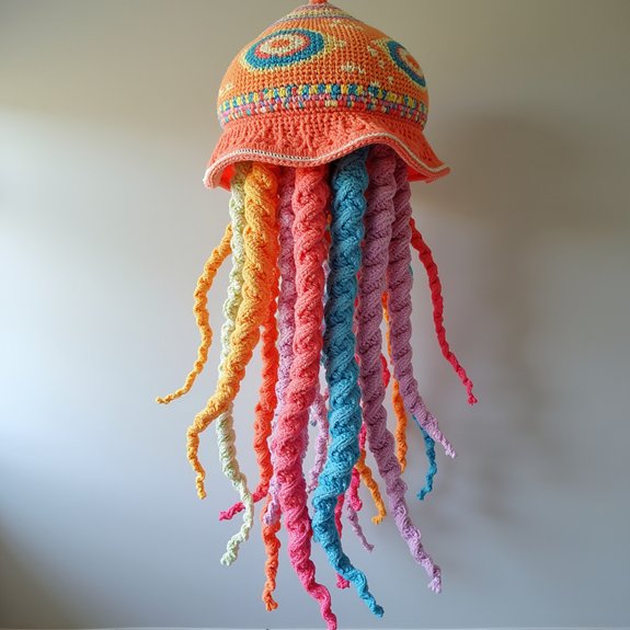 decorative giant crochet jellyfish