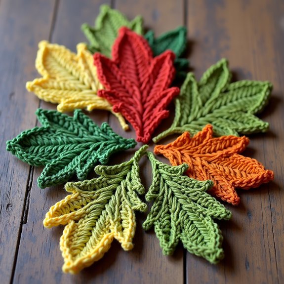 decorative leaf design applique