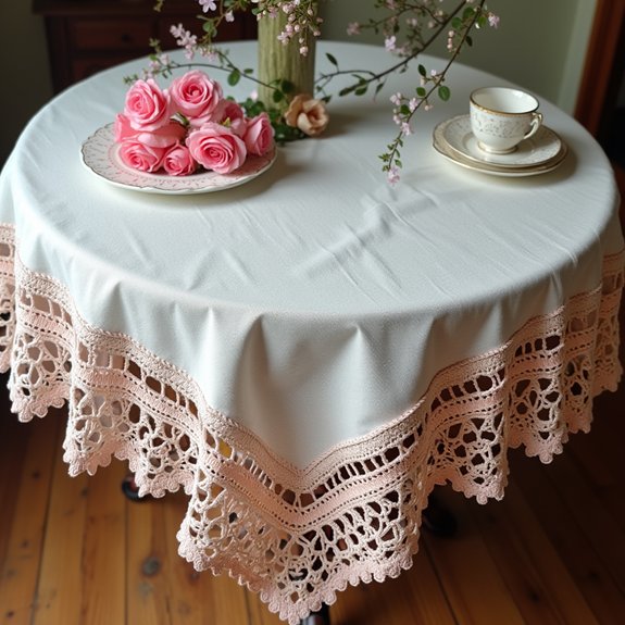 delicate crocheted spider lace