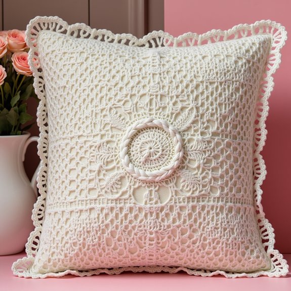 elegant lace decorative pillow