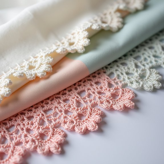 elegant scalloped lace trim