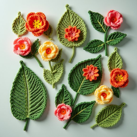 floral leaf combination design