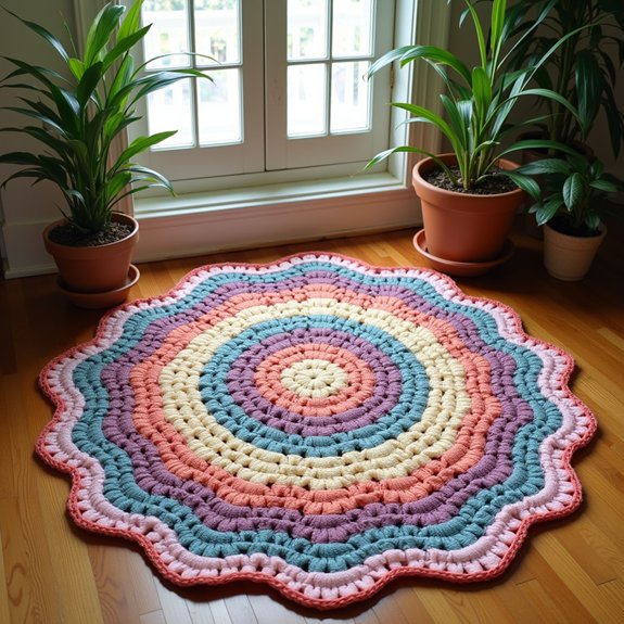 geometric shape floor covering