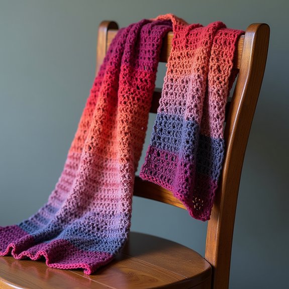 gradient color shawl design