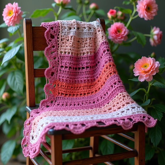 gradient yarn shawl design