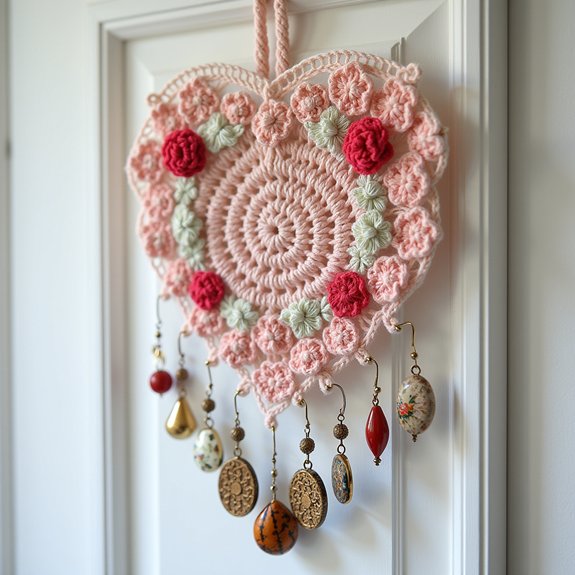handmade crochet earring organizer