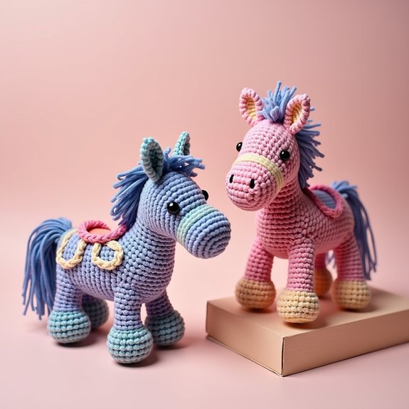 handmade crochet horse decorations