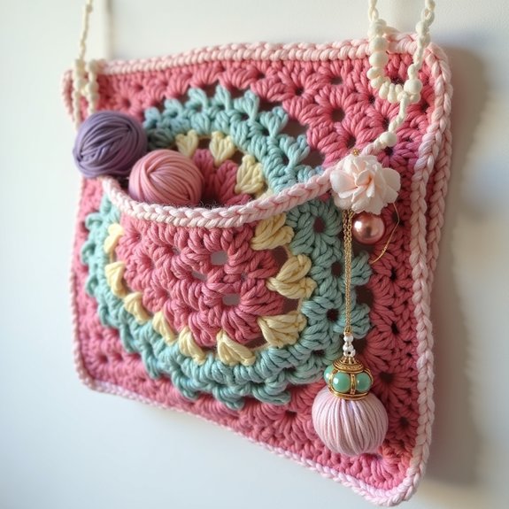 handmade crochet jewelry holder